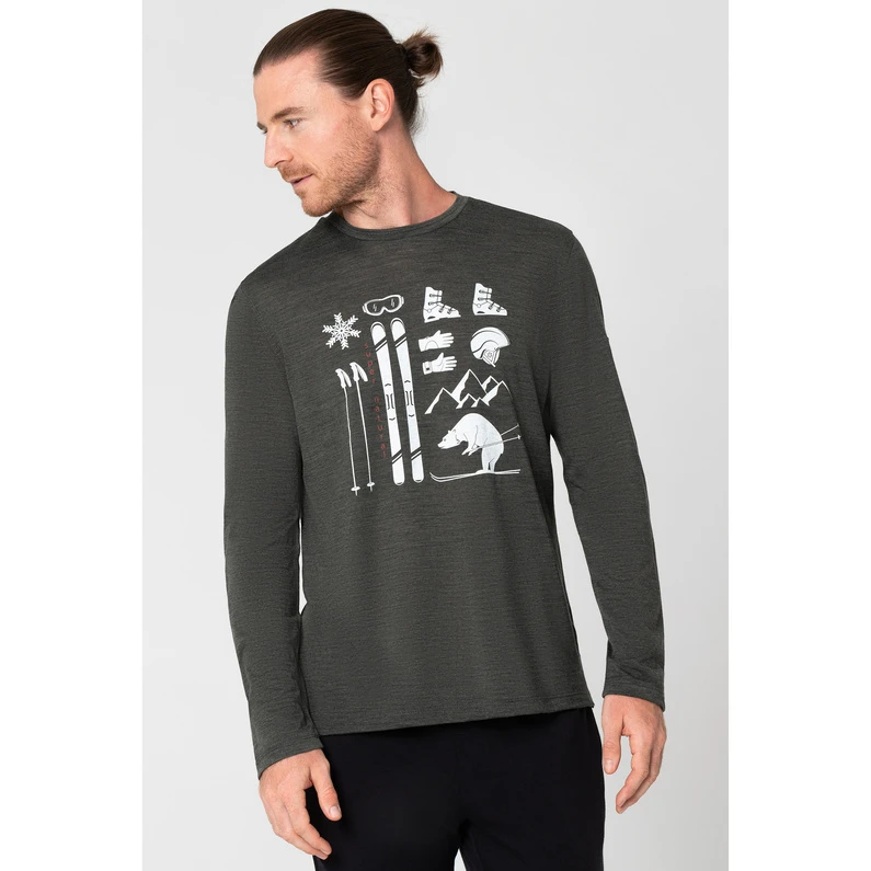 Super.natural Heren Skiing Bear Longsleeve 4 Super.natural Heren Skiing Bear Longsleeve - Afbeelding 4