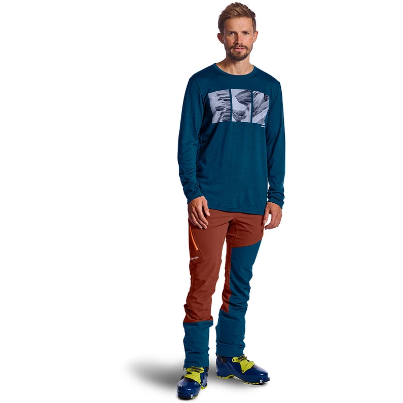 Ortovox Heren 185 Merino Shape Pic Longsleeve 2 Ortovox Heren 185 Merino Shape Pic Longsleeve - Afbeelding 2